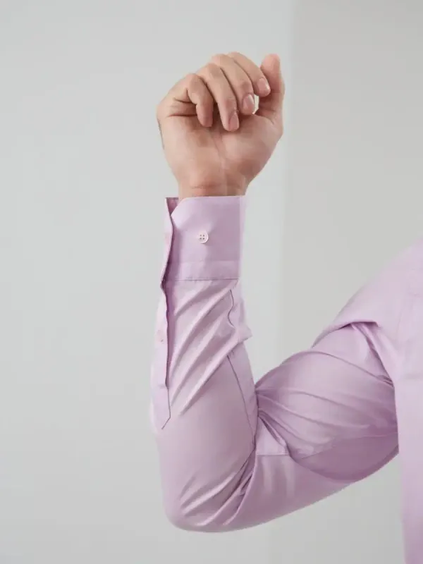 Рубашка приталенная SLIM FIT с длинным рукавом, сиреневая