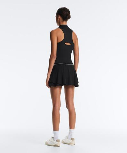 Oysho Мини-юбка Comfortlux с высокой посадкой и кантом, черный