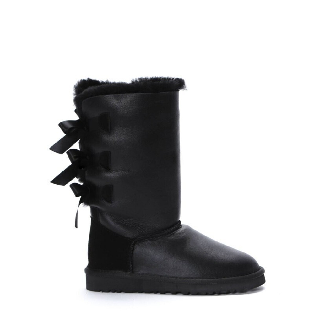 Угги Bailey Bow Tall Metallic Black