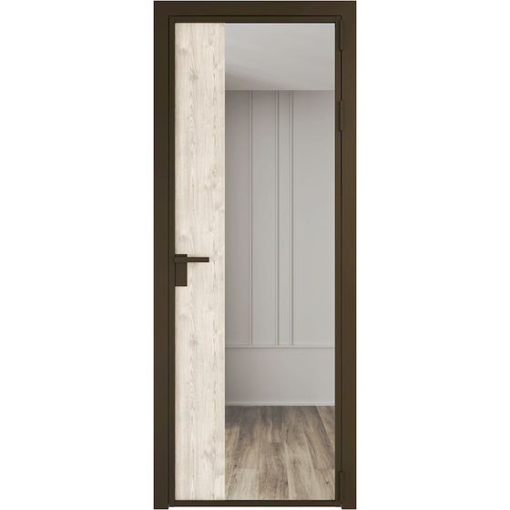 Алюминиевая дверь 7AG деорэ остеклённая со вставкой