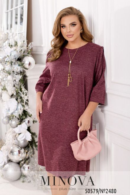 Платье 2480-малиновый Minova Фото 2