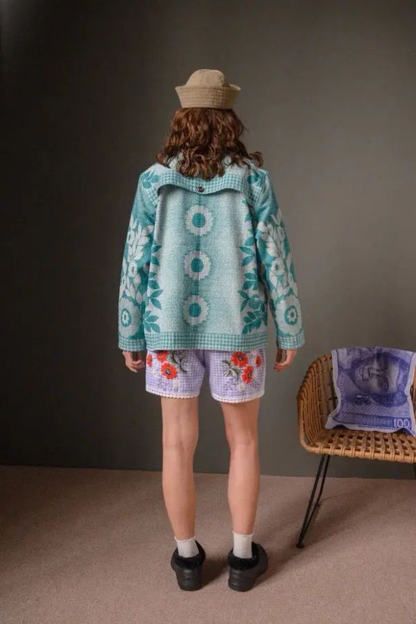 Куртка с Зелёными Цветами зелёная - фото 3