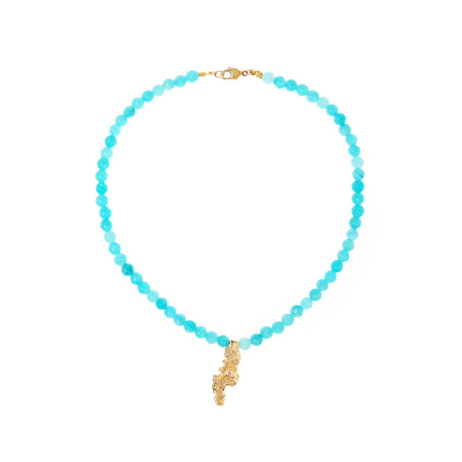Колье Gold Coral Necklace - Teal