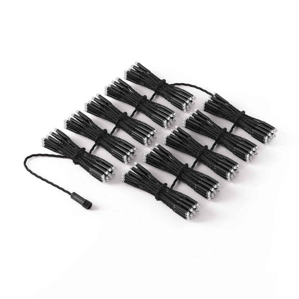 Twinkly Plus PLC Capsule Curtain - 10x25 RGB+W Fast, черный провод