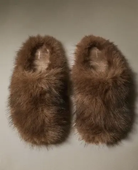 ZARA HOME ТАПОЧКИ ИЗ ИСКУССТВЕННОГО МЕХА