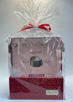 Подарочный ящик ср.красный 2026! конфеты бушерон \чай себасти\кофе бурбон арабика голд\чай архат 300гр\айва персик\клубн.бергамот\фигурка шоколад