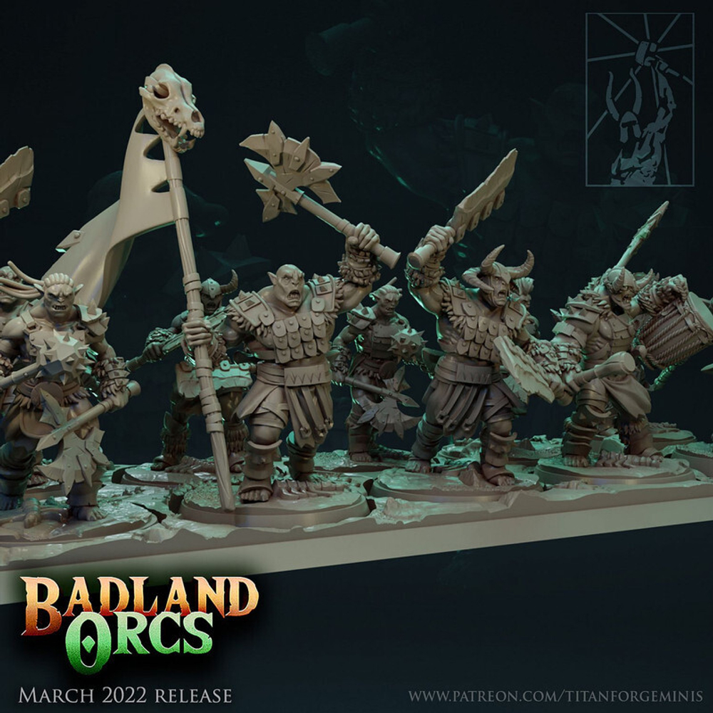 Grand Alliance Destruction Orruk Warclans Brutes 1 шт. миниатюра для dnd, днд, pathfinder, фентези, Настольная игра, НРИ, Варгейм, РПГ