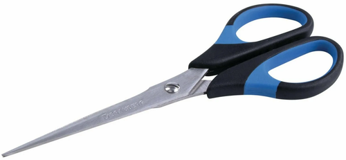 Ножницы Браунберг Классик+ 160мм классической формы, резиновые вставки, черно-синие