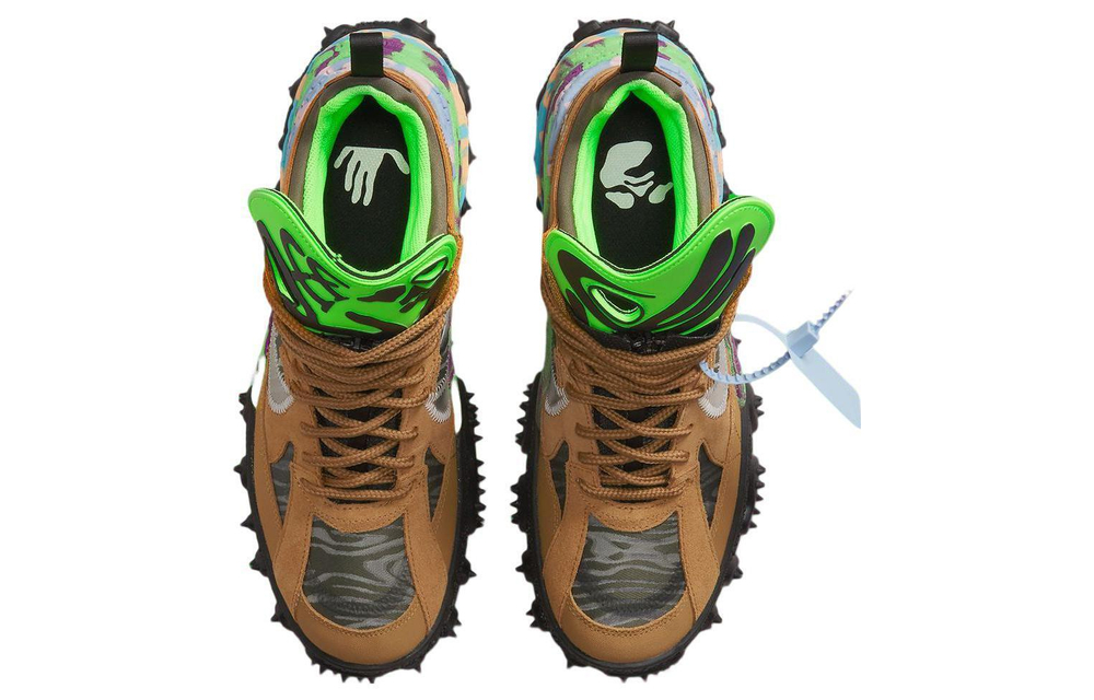 OFF-WHITE Nike ACG Air Terra Forma fabric leather non-slip wear-resistant low-cut outdoor functional shoes brown green