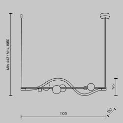 Светильник подвесной светодиодный Maytoni Oasis MOD289PL-L13BS3K
