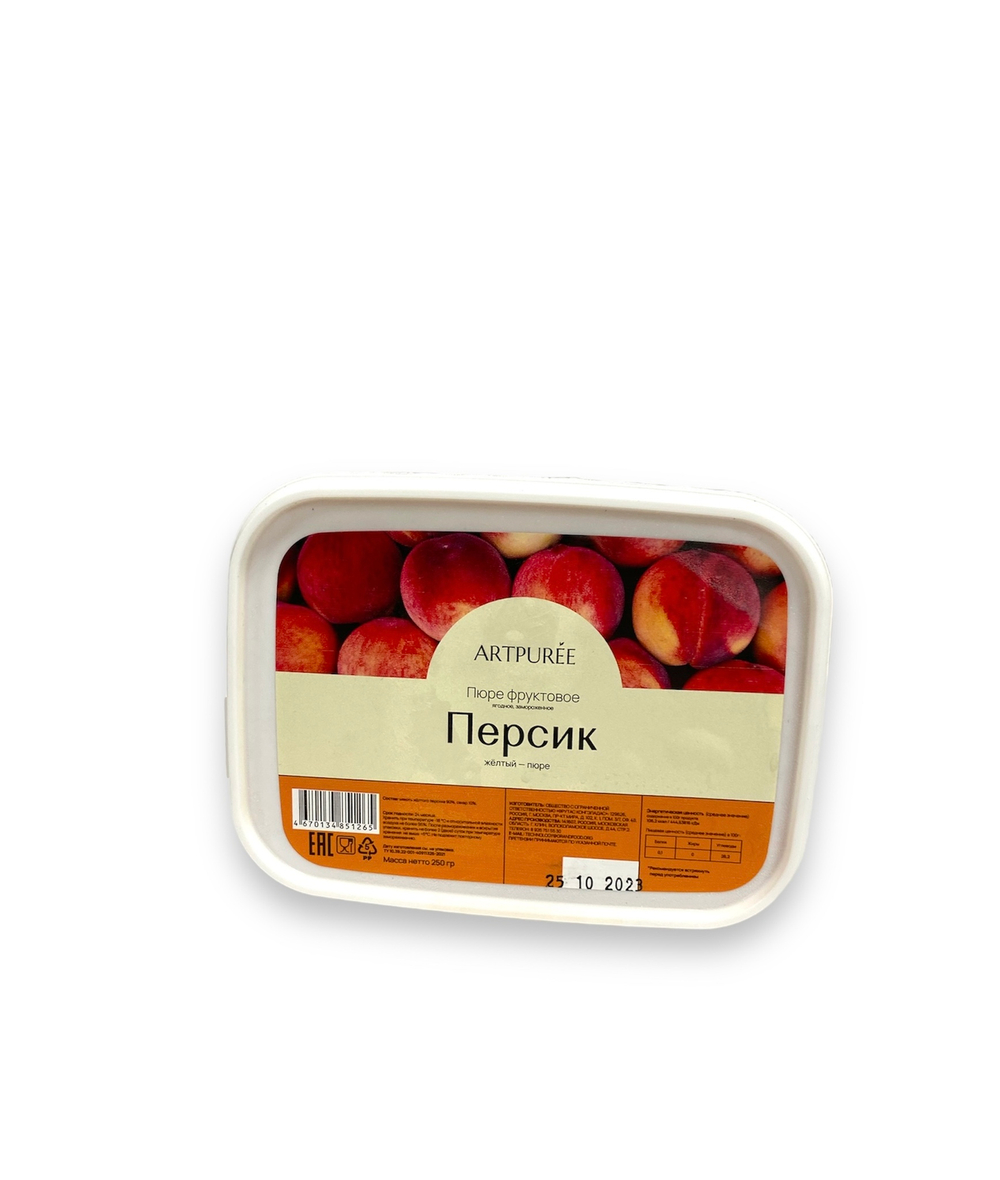 Пюре фруктовое Белый ПЕРСИК 10% сахара, 250гр ARTPUREE
