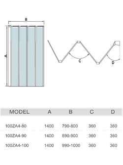 Ограждение на ванну WeltWasser  WW100 Арт. 100ZA4-90 Размер 900х1400 мм 10000002759 прямоугольная