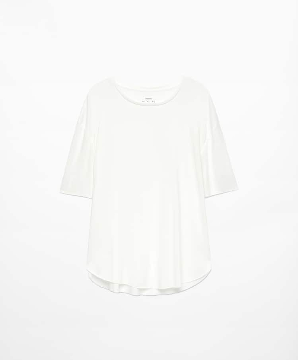Oysho Футболка из модала с короткими рукавами, экрю