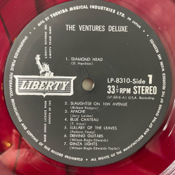Винтажная виниловая пластинка LP The Ventures Deluxe (Japan 1968) (No Obi) (Red Wax Vinyl)