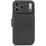 Чехол Decoded с картхолдером Leather Detachable Wallet для iPhone 17 Pro черный