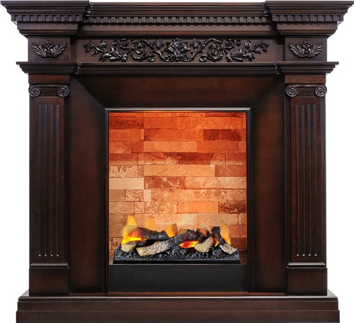 Каминокомплект Amalfi - Махагон коричневый антик с очагом Cassette 400 LNH-INT (с дровами)