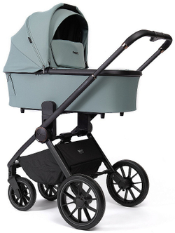 Детская коляска Peppy Monaco 2 в 1 Mint (мятный), рама черная