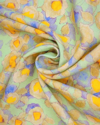 Ткань штапель Диджитал принт 100 гр/м2, 100% вискоза, ш. 147 см, мята