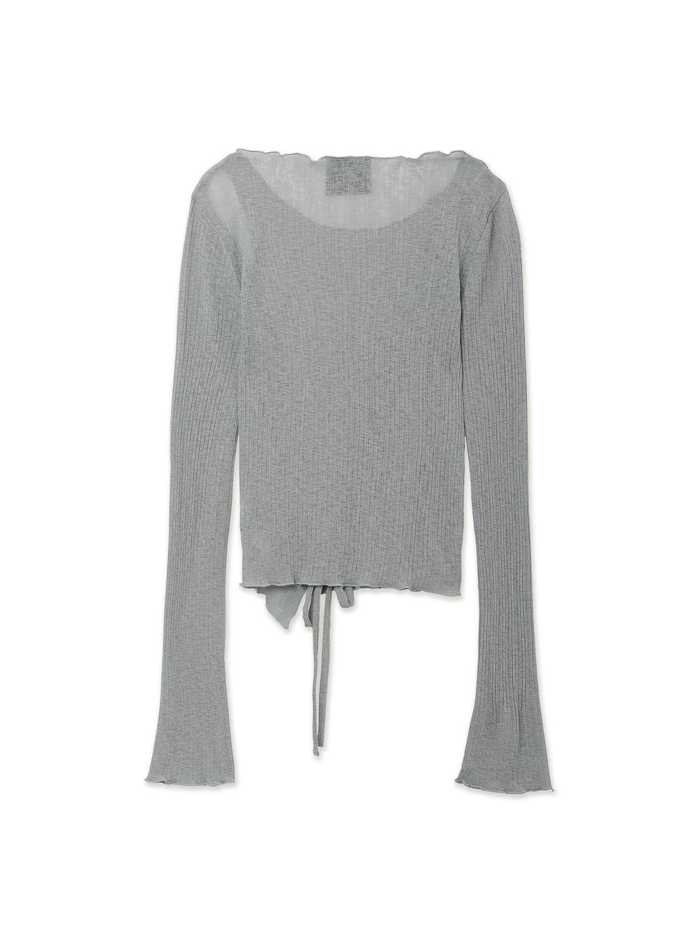 Женский Джемпер Grey Lace Up Asymmetric