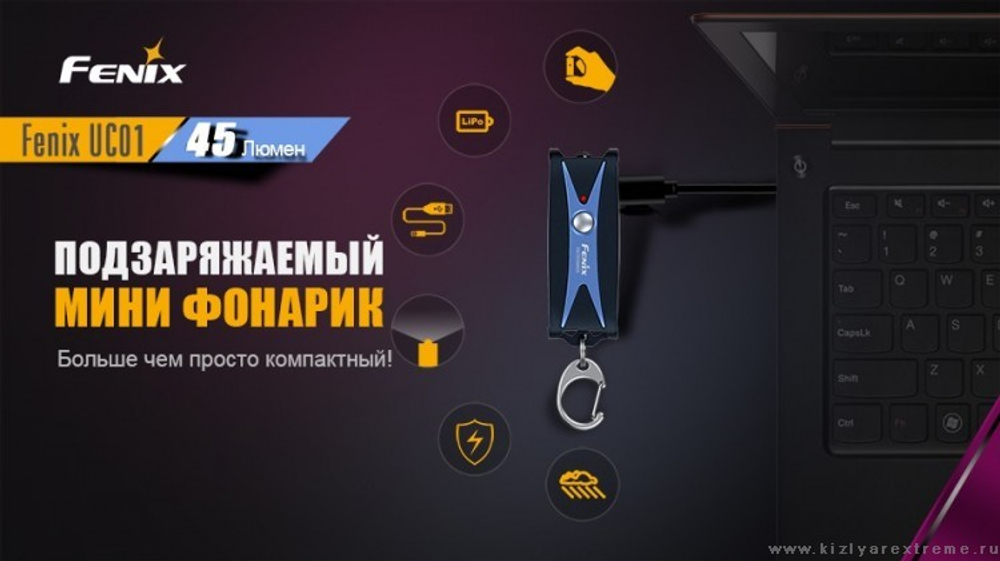 Фонарь Fenix UC01b синий