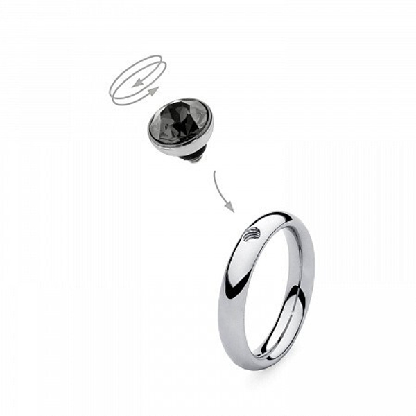 Шарм Qudo Bottone crystal silver 680103 BW/S