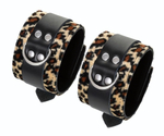 Наручники Anonymo с анималистическим принтом (Цвет: черный с леопардовым)