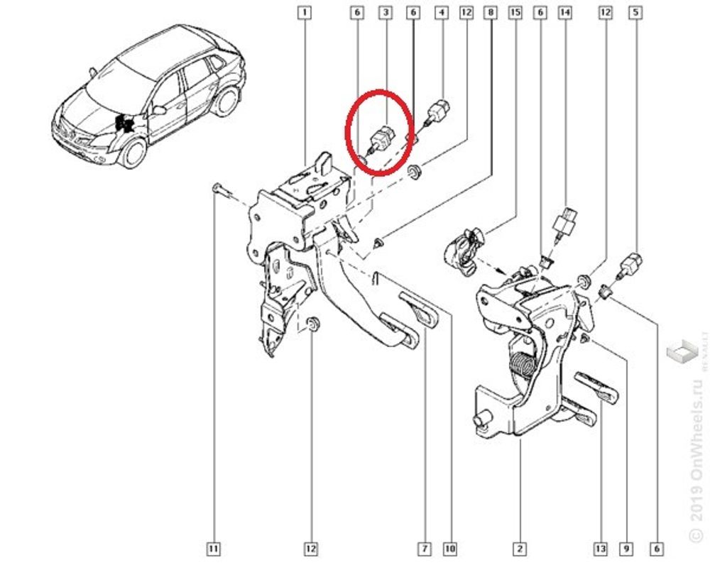 Датчик включения стоп сигнала Renault Koleos (Renault)