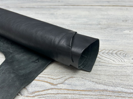 Буфало цв. Черный / Buffalo Vintage Nero, толщ. 1,4-1,6 мм, натуральная кожа