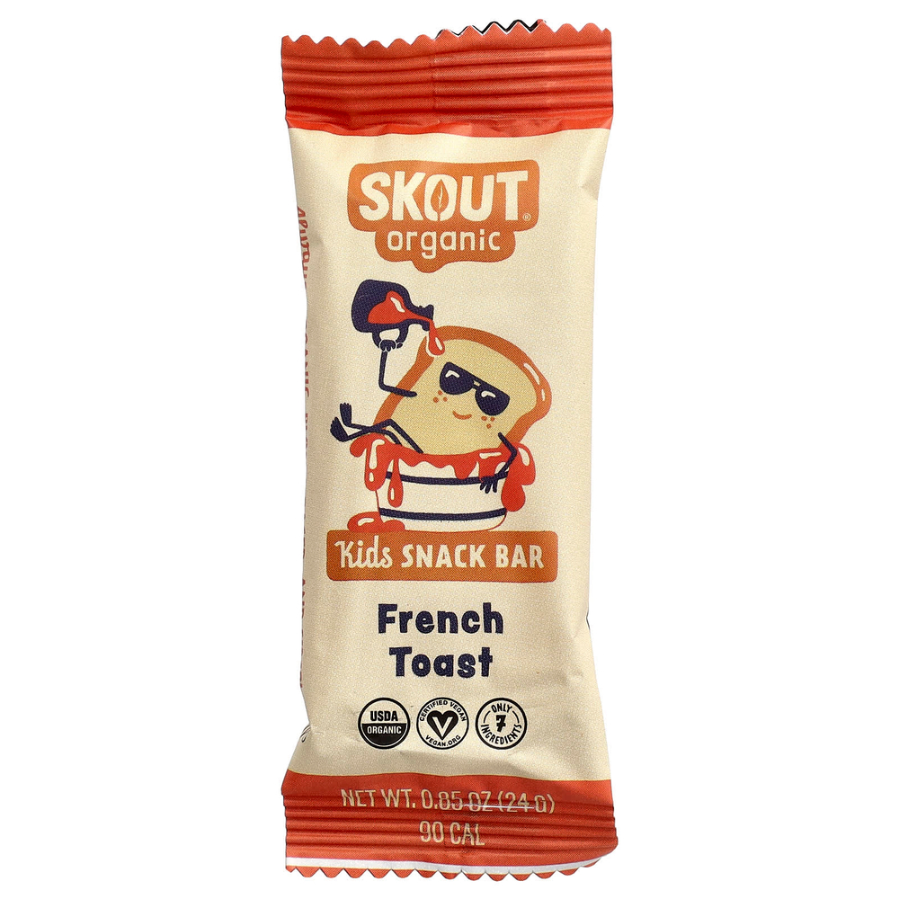 Skout Organic, детские батончики-снеки, французский тост, 6 батончиков по 24 г (0,85 унции)