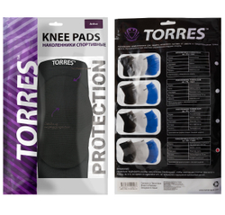 Наколенники спортивные TORRES Active, PRL112223XL-02, размер XL, пара, чёрный