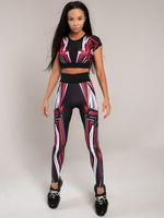 Короткий рашгард с коротким рукавом Lightning, Pink