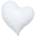 Шар фольгированный Сердце 45 см (Белый)