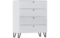 Комод 4 ящ. "Оливия" (белый/белый глянец холодный), МФ Миф, г. Пенза