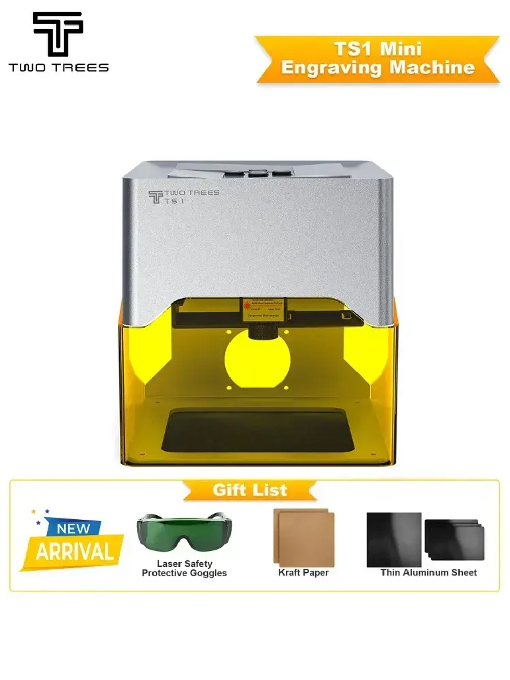 Twotrees TS1 Портативный мини-лазерный гравер CNC Bluetooth станок DIY для нанесения логотипов