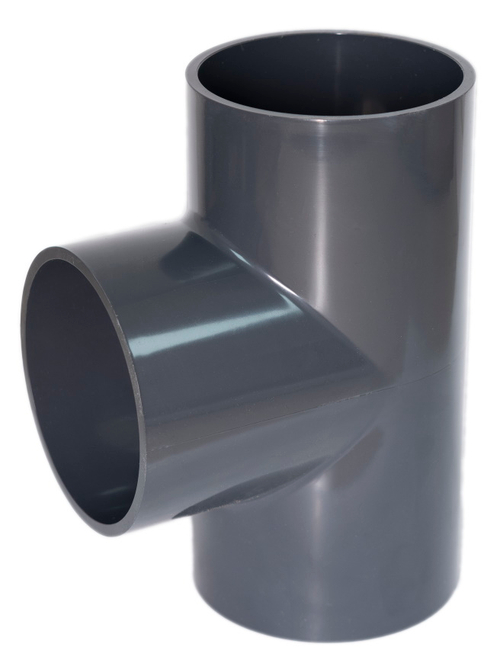 Тройник 90° ПВХ (НПВХ) равнопроходной под клей (Ру10-16), Китай