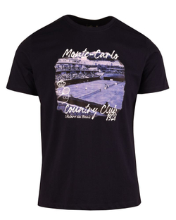 Мужская теннисная футболка Monte-Carlo Country Club Photo Print - небесный