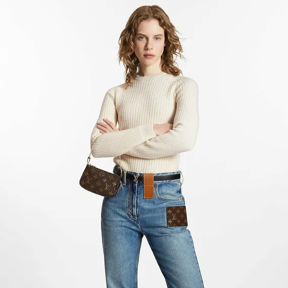 Клатч женский Louis Vuitton Mini Pochette коричневый