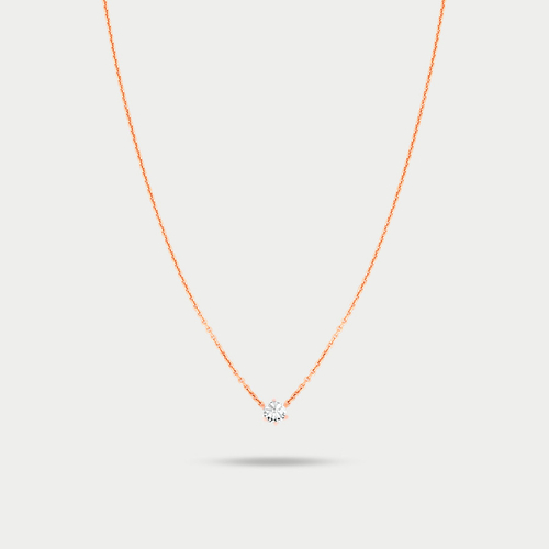 Женское колье с фианитами из розового золота 585 пробы (арт. 0701520)