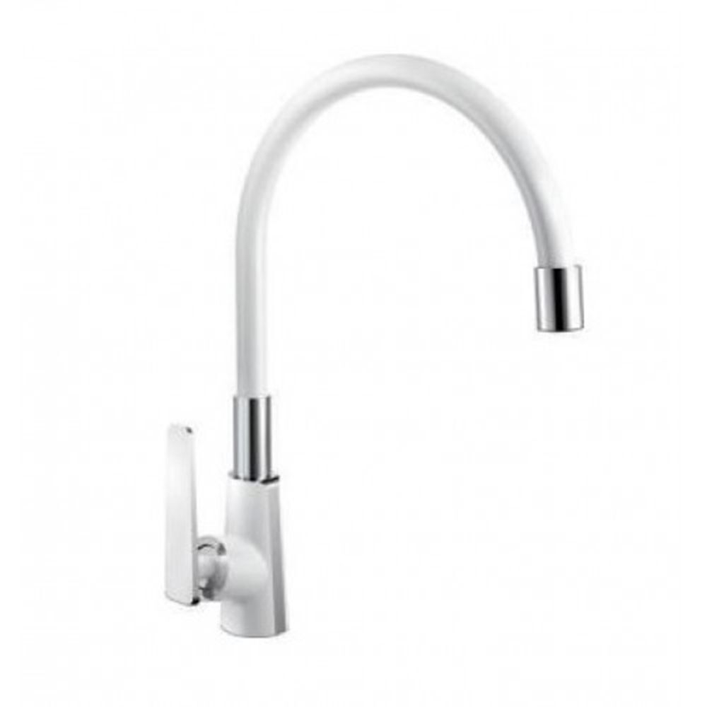 Смеситель для кухни, Frap, гибк излив, с картриджем, бел, F4458