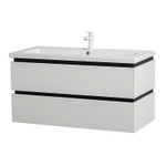 Тумба с раковиной Cezares PLANE 100 PLANE-1000-2C-SO-BL+CZR-8070-100 Bianco Lucido