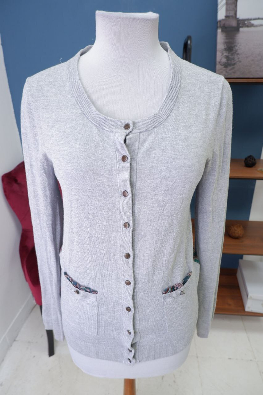 Кардиган Sela комбинированный 44 размер