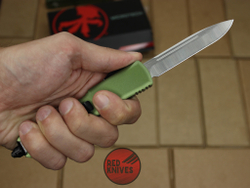 Нож Microtech Ultratech S/E - зеленая рукоять, стандартный сатин клинок RK-361