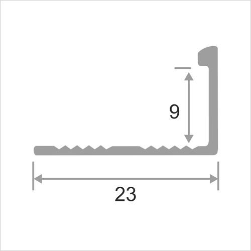 Алюминиевый Г-образный профиль ПО-Г9 2700 мм
