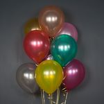 Шар (12''/30 см) Ассорти, металлик, 100 шт.