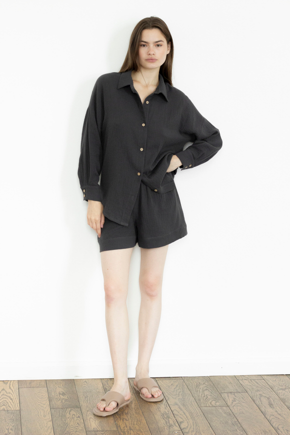 Муслиновые шорты графит