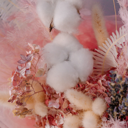 110. Нежный долговечный декоративный букет из сухоцветов