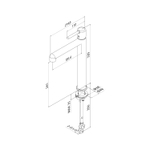 Смеситель для раковины 26к IDDIS AIGSB01i01 "Aiger" высокий, литой, п/гайку, ХРОМ