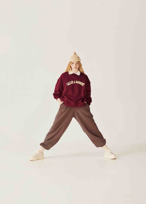 Толстовка College вишневая - фото 14