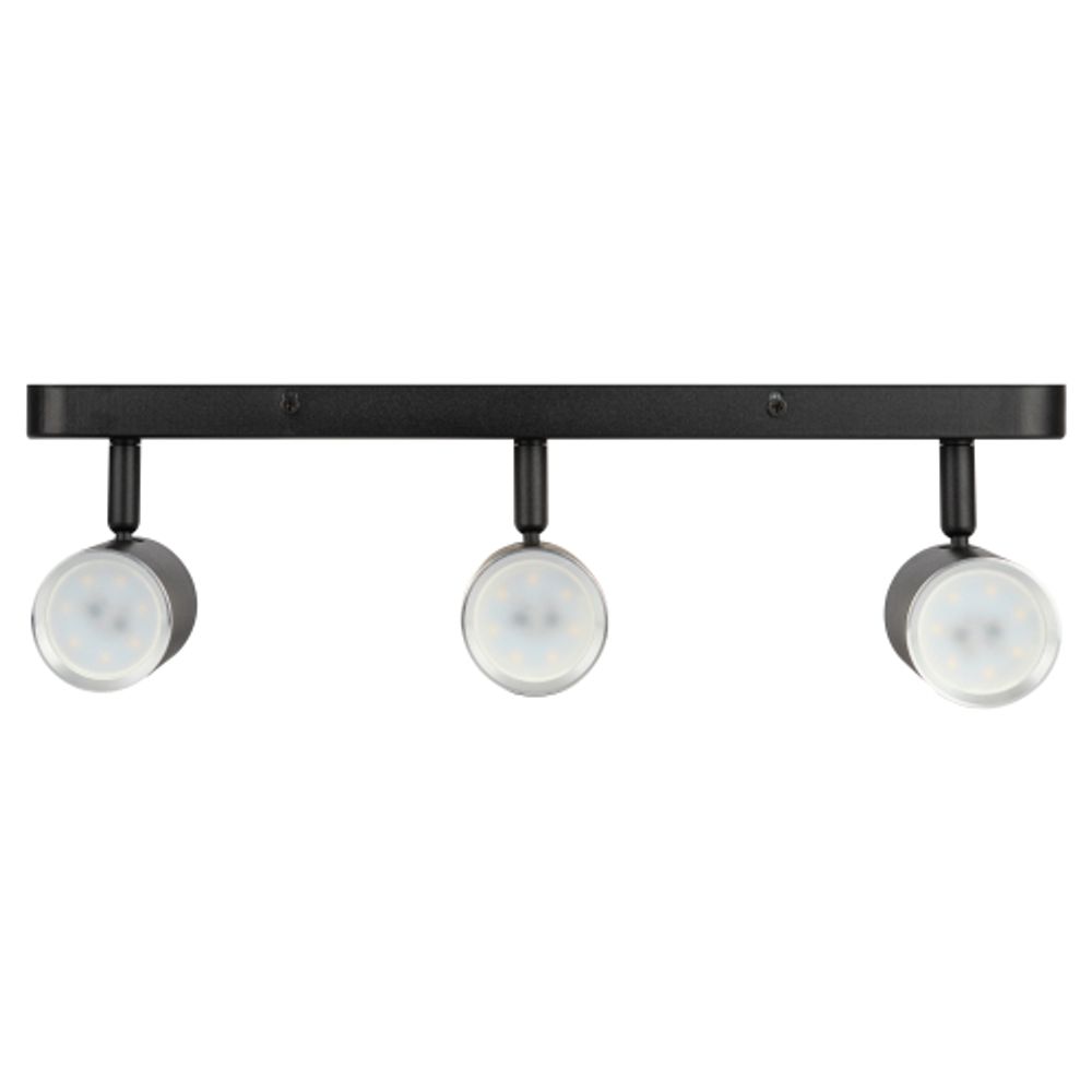 Светильник настенно-потолочный спот ЭРА OL35-3 BK MR16 GU10 IP20 черный хром