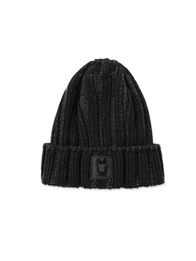 Шапка в рубчик с логотипом ладок